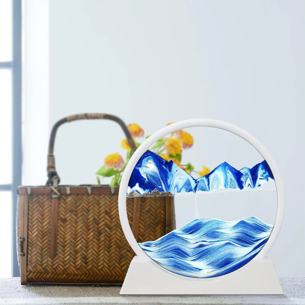 OceanDrift™ Moving Sand Art Picture – Dynamic 3D Deep Sea Sand Frame with Mesmerizing Patterns