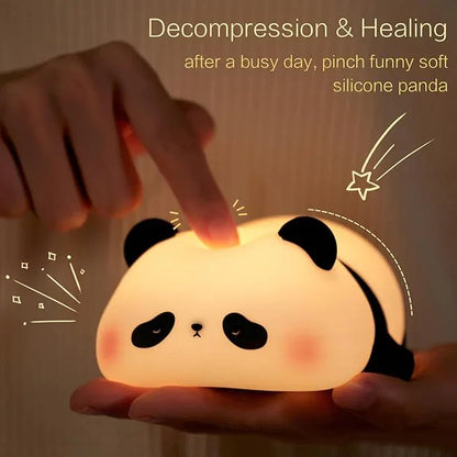 PandaPal™ Kids Night Light – Cute Rechargeable Silicone Panda Lamp with Touch Control