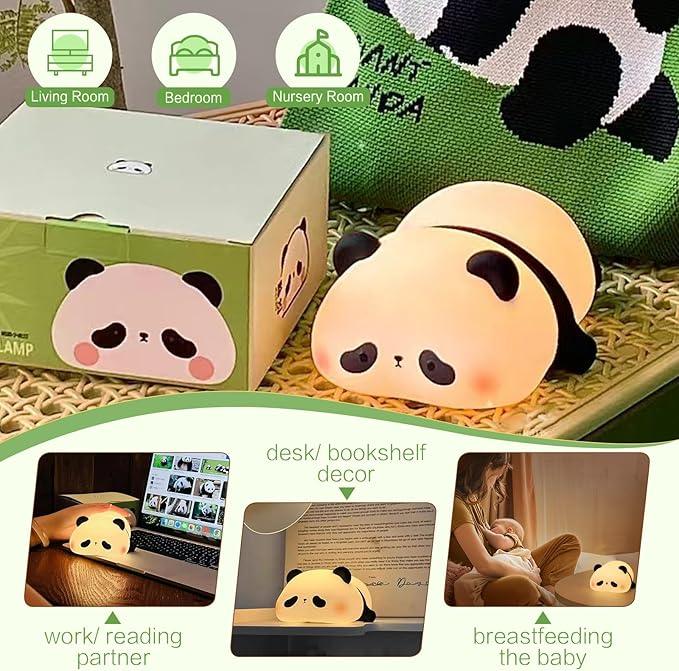 PandaPal™ Kids Night Light – Cute Rechargeable Silicone Panda Lamp with Touch Control