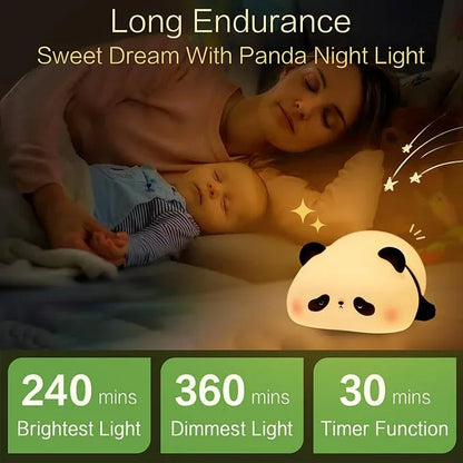 PandaPal™ Kids Night Light – Cute Rechargeable Silicone Panda Lamp with Touch Control