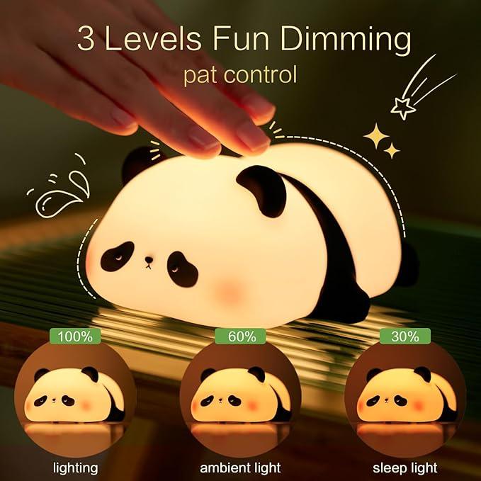 PandaPal™ Kids Night Light – Cute Rechargeable Silicone Panda Lamp with Touch Control