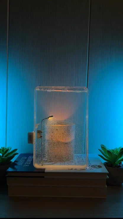 SnowBubble™ Rechargeable Snow Globe Lamp – Magical Glowing Winter Scene with Gentle Falling Snow